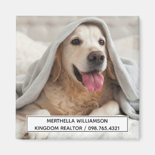 Hund Photo Anpassningsbar Business Magnet