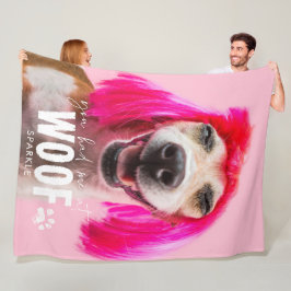 Hund Photo Blanket | Du hade mig i Woof Fleecefilt