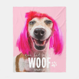 Hund Photo Blanket | Du hade mig i Woof Fleecefilt