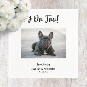 Hund Photo Bröllop Cocktail Napkins Pappersservett