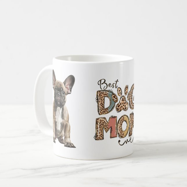 Hund Photo Djurälskares Gift med bästa Hund-Mamma  Kaffemugg (Framsida vänster)