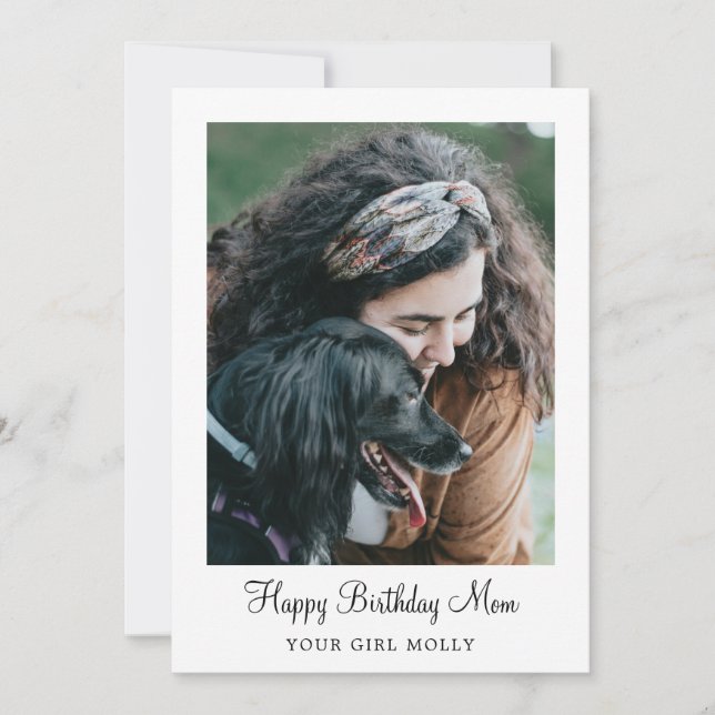 Hund Photo Grattis på födelsedagen Mamma från Hund Julkort (Framsida)