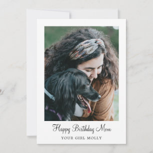 Hund Photo Grattis på födelsedagen Mamma från Hund Julkort