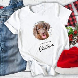 Hund Photo Helgdag för Pet-julens Personlig T Shirt