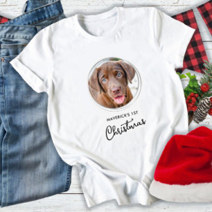 Hund Photo Helgdag för Pet-julens Personlig T Shirt