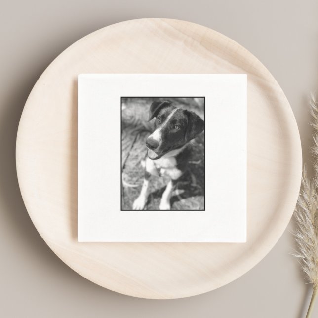 Hund Photo Idea Anpassningsbar Party Pappersservett (Dog photo minimalist dog photo gift napkins
)