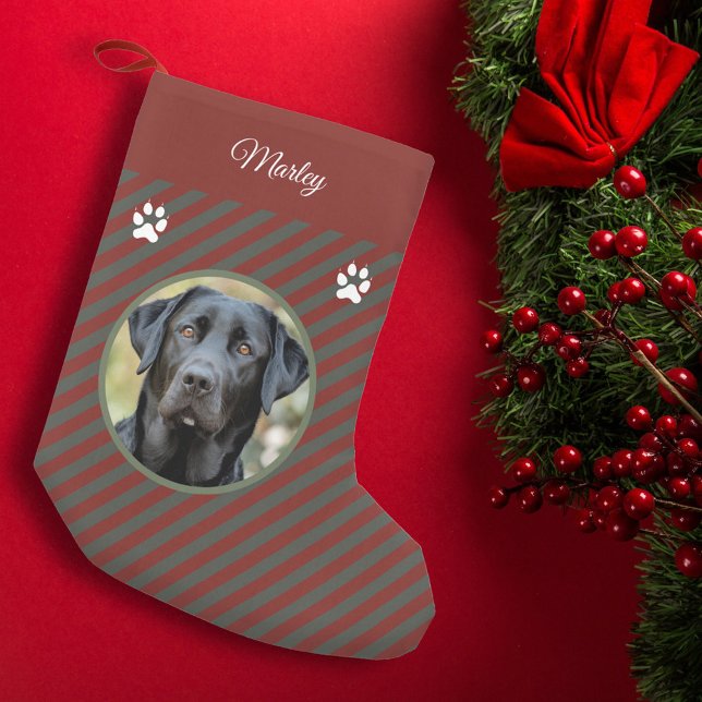 Hund Photo Liten Julstrumpa (Dog Photo Small Christmas Stocking)