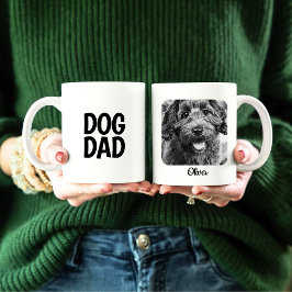 Hund Photo Mugg i enkel vit och svart design