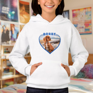 Hund Photo Namn Blue Heart Hund Girl T Shirt