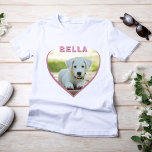 Hund Photo Namn Heart Hundägare T-Shirt<br><div class="desc">Hund Photo Namn Heart Hundägare T-Shirt. Det är en underbar t-shirt för en kvinna med en hund.</div>