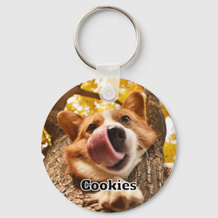 Hund Photo & Namn Owner Nyckelring