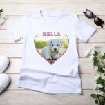 Hund Photo Namn Rosa Heart T- Shirt T Shirt<br><div class="desc">Hund Photo Namn Rosa Heart T- Shirt. Ett foto i form av ett hjärta. Det är en underbar t-shirt för en tjej med en hund.</div>
