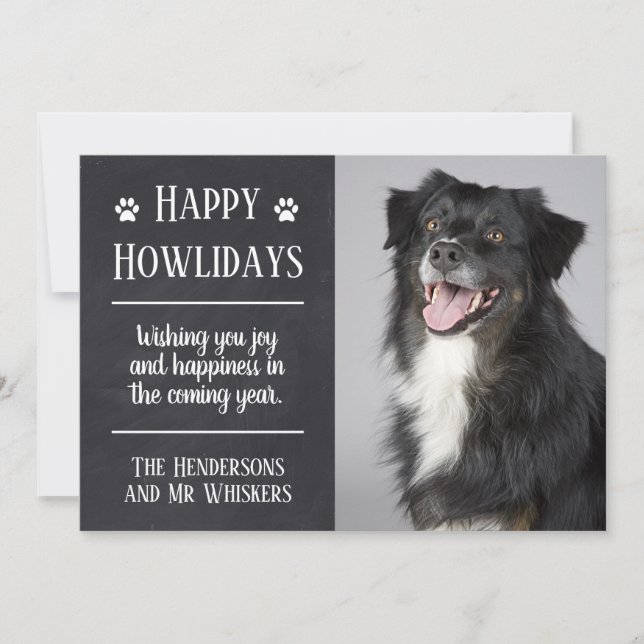 Hund Photo Paw Skriv ut julkort för kalkylpanel (Framsida)