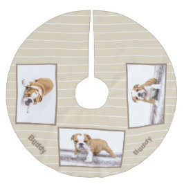 Hund Photo Personalizable Snyggt jul-Helgdag Julgransmatta Borstad Polyester