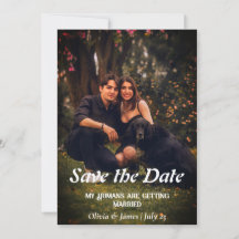Hund Photo Save the Date Card-inbjudan