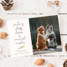 Hund Photo Sloppy Kisses jul-Helgdag