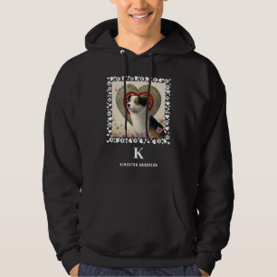 Hund Photo Tassar Prints Monogram & Namn Personlig Hoodie
