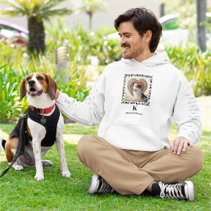 Hund Photo Tassar Prints Monogram & Namn Personlig Hoodie