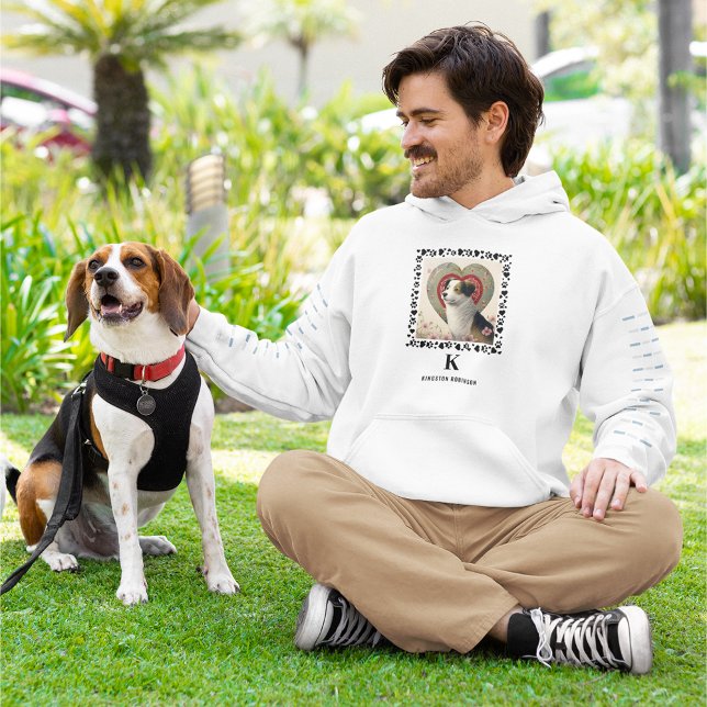 Hund Photo Tassar Prints Monogram & Namn Personlig Hoodie (Skapare uppladdad)