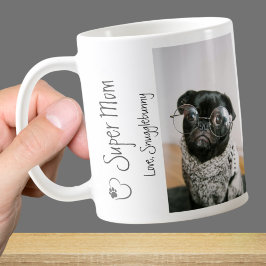 Hund Photo Toppen Mamma hjärtavtryck Kaffe Mugg