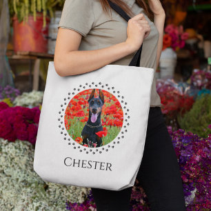 Hund Photo Tote Bag - Personlig Pet Gift Tygkasse