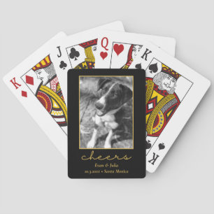 Hund Photo Wedding Favors Cheers Casinokort