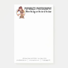 Hund Photography Business Anpassningsbar Post-it Block