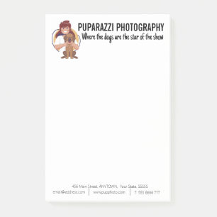 Hund Photography Business Anpassningsbar Post-it Block