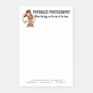 Hund Photography Business Anpassningsbar Post-it Block