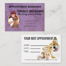 Hund Photography Business Appointag-kort