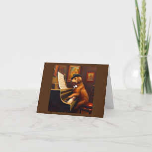 Hund Piano Player Kort