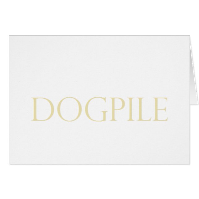 HUND PILE HÄLSNINGSKORT (Framsidan Horizontal)