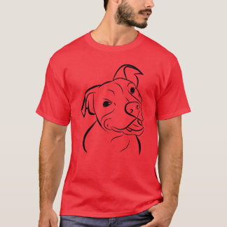 Hund pitbull-flicka t shirt