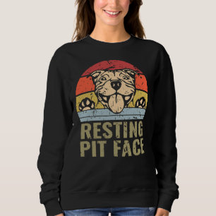 Hund Pitbull Restit Pit Ansikte T Shirt