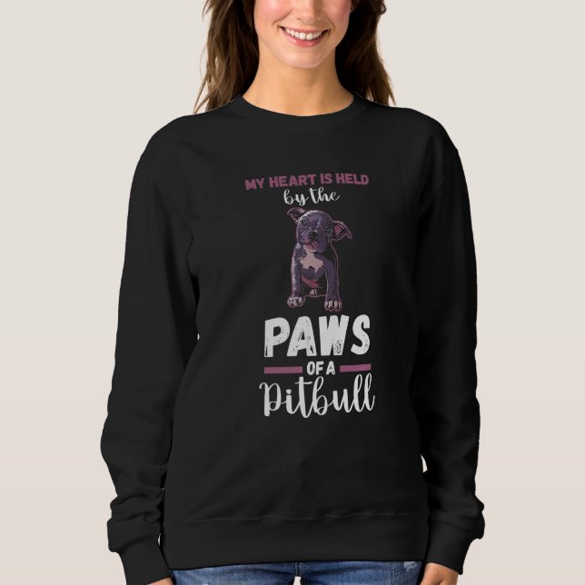 Hund Pitbull T Shirt (Framsida)