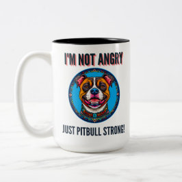 Hund pitbull Två-Tonad mugg