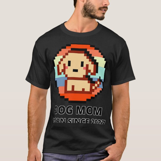 Hund Pixel sedan 2027 775 T Shirt (Framsida)