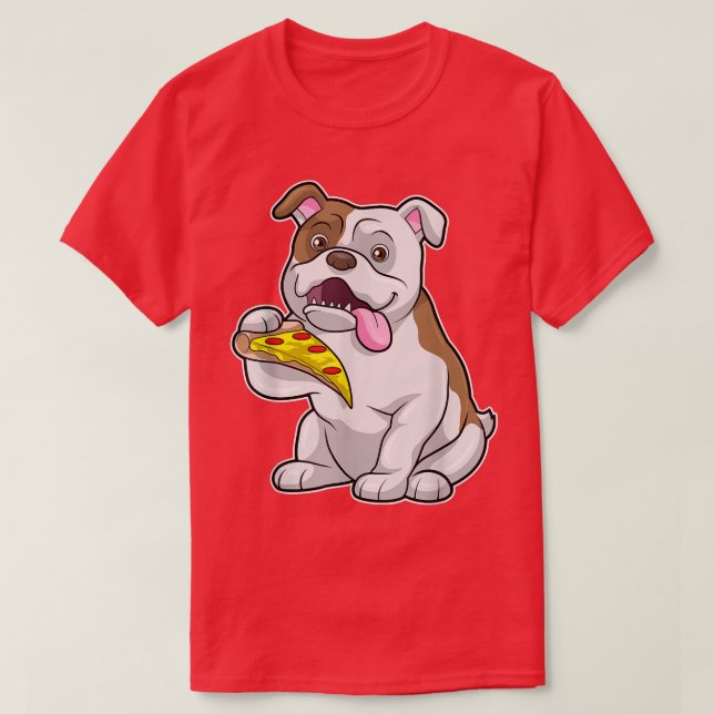 Hund Pizza T-Shirt (Design framsida)