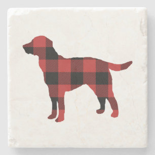 Hund Play Buffalo Check Silhouette jul Stenunderlägg