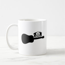 Hund play guitar kaffemugg