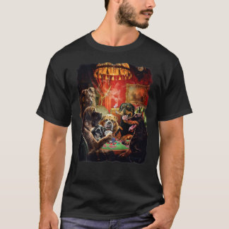 Hund Poker-kort T-Shirt