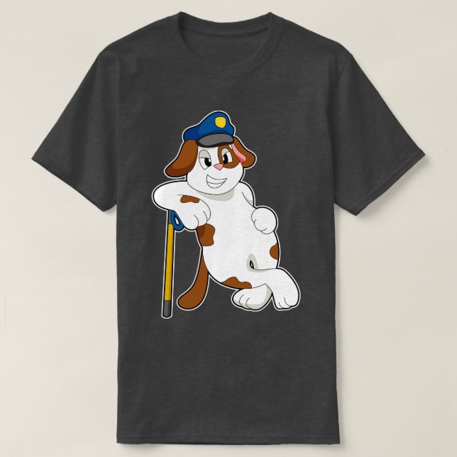 Hund Polischef T Shirt (Design framsida)