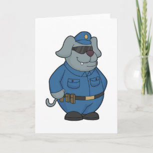 Hund Polisman Polis Kort