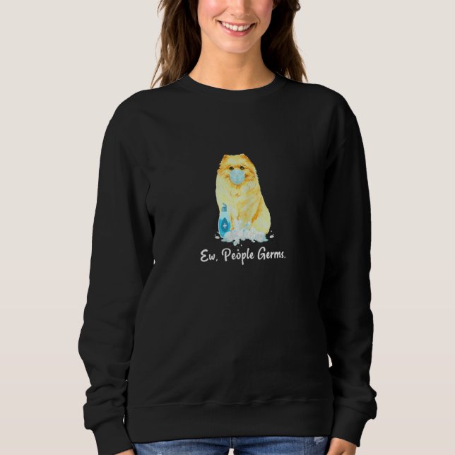 Hund Pommern i Ansikte Mask T Shirt (Framsida)