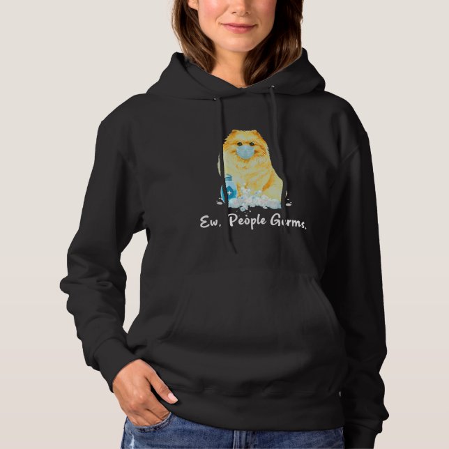 Hund Pommern i Ansikte Mask T Shirt (Framsida)