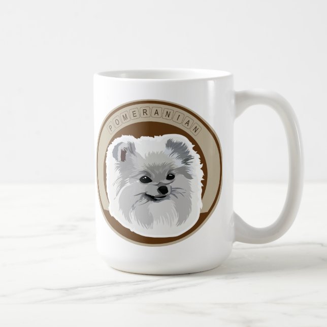 Hund Pommern Kaffemugg (Höger)