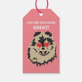 Hund Pommern Valentine Gift Märkre Presentetikett