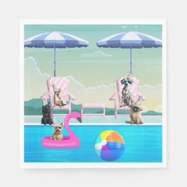 Hund Pool Pawty Pappersservett