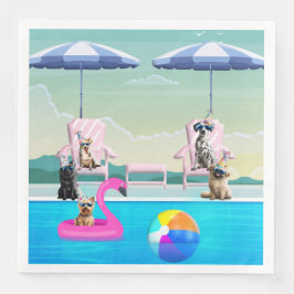 Hund Pool Pawty Pappersservett