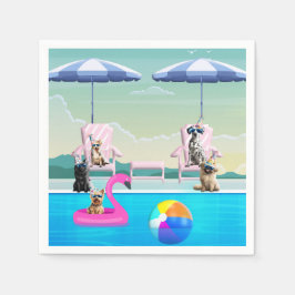 Hund Pool Pawty Pappersservett